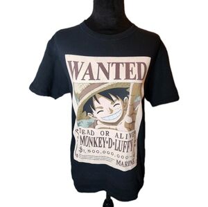 EXCLUSIVE One Piece Monkey D. Luffy Wanted Poster Authentic Anime T-Shirt Sm S